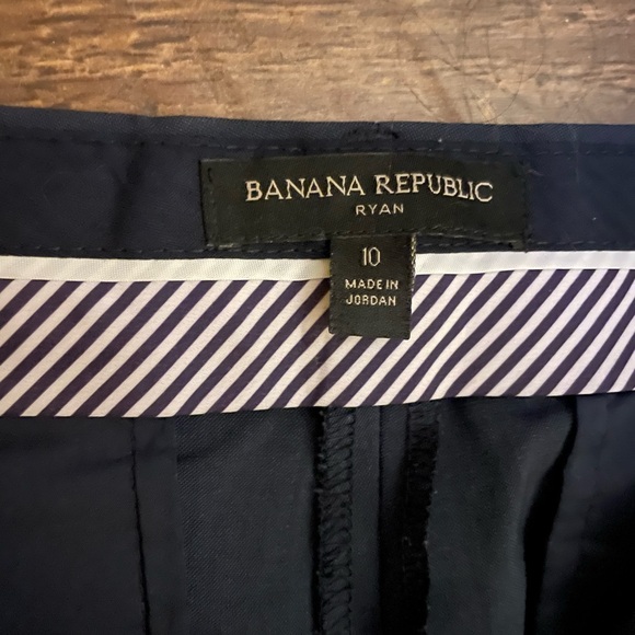 Banana Republic Navy Blue Wool Straight Leg Ryan dress Pants - Picture 3 of 4